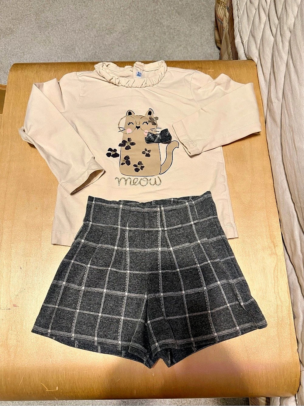 Girls Plaid Matching Set